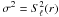 \hbox{$\sigma^2 = S_{\ell}^2(r)$}