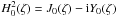 \hbox{$H^{2}_0(\zeta)=J_0(\zeta)-{\rm i}Y_0(\zeta)$}