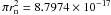\hbox{$\pi r^2_{\rm n}=8.7974\times 10^{-17}$}