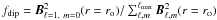 \hbox{$f_\text{dip}=\vec{B}_{\ell=1,~m=0}^{2}(r=r_{\rm o})/\sum_{\ell,m}^{\ell_{\text{max}} }\vec{B}_{\ell, m } ^ { 2 } (r=r_{\rm o})$}