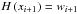\hbox{$H\left(x_{i+1}\right)=w_{i+1}$}