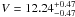 \hbox{$V = 12.24 ^{+0.47}_{-0.47}$}