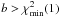 \hbox{$b > \chi^{2}_\mathrm{min}(1)$}