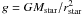 \hbox{$g = GM_{\rm star}/r_{\rm star}^2$}