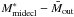 \hbox{$M_{\rm midecl}^{*} - \bar{M}_{\rm out}$}