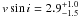 \hbox{$v \sin i = 2.9^{+1.0}_{-1.5}$}