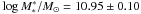 \hbox{$\log M_\ast^*/M_\odot ={10.95\pm0.10}$}