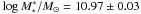 \hbox{$\log M_\ast^*/M_\odot ={10.97\pm0.03}$}
