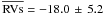 \hbox{$\overline{\mathrm{RVs}} = -18.0 \,\pm\, 5.2$}