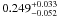 \hbox{$0.249^{+0.033}_{-0.052}$}