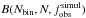 \hbox{$B(N_\mathrm{bin},N,f_\mathrm{obs}^\mathrm{simul})$}