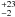 \hbox{$^{+23}_{-2}$}