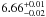 \hbox{$6.66^{+0.01}_{-0.02}$}