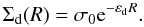 \begin{equation} \label{sig3} { \Sigma_{\rm d} (R) = \sigma_0 {\rm e}^{-\varepsilon_{\rm d} R}. } \end{equation}