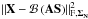 \hbox{$\left \| {\bf X} - \mathcal{B}\left({\bf AS} \right) \right \|_{\rm F,{\bf \Sigma_N}}^2$}