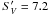 \hbox{$S'_V=7.2$}