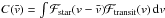 \hbox{$C(\vx) = \int \Fstar(v-\vx) {\cal F}_{\rm transit}(v)\,{\rm d}v$}