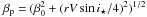 \hbox{$\beta_{\rm p} = (\beta_0^2+(r V\sin i_\star/4)^2)^{1/2}$}