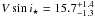 \hbox{$V\sin i_\star=15.7^{+1.4}_{-1.3}$}