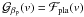\hbox{${\cal G}_{\beta_{\rm p}}(v) = \Fpla(v)$}