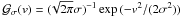 \hbox{$\Gfit(v)=(\!\sqrt{2\pi}\sigma)^{-1} \exp{(-v^2/(2\sigma^2))}$}