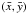 \hbox{$(\bar x, \bar y)$}