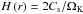 \hbox{$H\left(r\right) = 2 C_\mathrm{s}/\Omega_\mathrm{K}$}