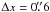 \hbox{$\Delta x=0\farcs6$}