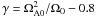 \hbox{$\gamma = \Omegaaz^2/\Omegaz -0.8$}