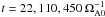 \hbox{$t=22, 110,450\ \Omegaaz^{-1}$}