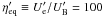 \hbox{$\eta'_{\rm eq} \equiv U'_{\rm e} / U'_{\rm B} = 100$}