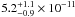 \hbox{$5.2_{-0.9}^{+1.1}\times 10^{-11}$}