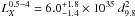 \hbox{$L_X^{0.5-4}=6.0_{-1.4}^{+1.8}\times 10^{35}~d_{9.8}^{2}$}
