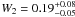 \hbox{$W_2=0.19_{-0.05}^{+0.08}$}