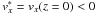 \hbox{$v_x^*=v_x(z=0)<0$}