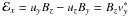 \hbox{$\mathcal{E}_x=u_yB_z-u_zB_y=B_z v_y^*$}