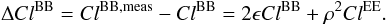 \appendix \setcounter{section}{2} \begin{equation} \Delta Cl^{\rm BB}=Cl^{{\rm BB}, {\rm meas}}-Cl^{\rm BB}=2\epsilon Cl^{\rm BB}+\rho^2 Cl^{\rm EE}. \end{equation}