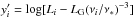 \hbox{$y'_i=\log [L_i-L_{\rm G}(\nu_i/\nu_*)^{-3}]$}