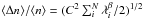 \hbox{$\langle\Delta n\rangle /\langle n\rangle=(C^2\sum_i^N \lambda_i^\beta/2)^{1/2}$}