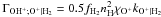 \hbox{$\Gamma_{\mathrm{OH^+;O^+|H_2}}= 0.5 f_{\mathrm{H_2}} n_{\mathrm{H}}^2 \chi_{\mathrm{O^+}} k_{\mathrm{O^+|H_2}}$}