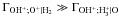 \hbox{$\Gamma_{\mathrm{OH^+;O^+|H_2}}\gg\Gamma_{\mathrm{OH^+;H_3^+|O}}$}
