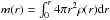 \hbox{$m(r)=\int_0^r 4\pi r^2\rho(r){\rm d}r$}