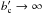 \hbox{$b'_{\rm c} \rightarrow \infty$}