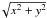 \hbox{$\!\sqrt{x^2+y^2}$}