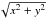 \hbox{$\sqrt{x^2+y^2}$}