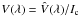 \hbox{${V}(\lambda)=\hat{{V}}(\lambda)/{I}_{\rm{c}}$}