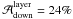 \hbox{$\mathcal{A}^{\rm{layer}}_{{\rm{down}}}=24\%$}