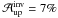 \hbox{$\mathcal{A}^{\rm{inv}}_{{\rm{up}}}=7\%$}