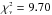 \hbox{$\chi^{\scriptscriptstyle 2}_{\scriptscriptstyle \nu}=9.70$}