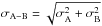 \hbox{$\sigma_\mathrm{A-B} = \sqrt{\sigma_\mathrm{A}^{2} + \sigma_\mathrm{B}^{2} }$}